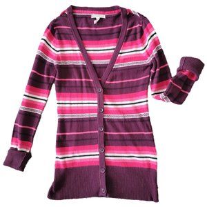 Aeropostale Pink and Purple Cardigan/Sweater